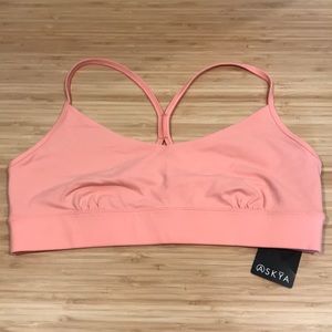ASKYA Peach Blush Sports Bra Sz XL